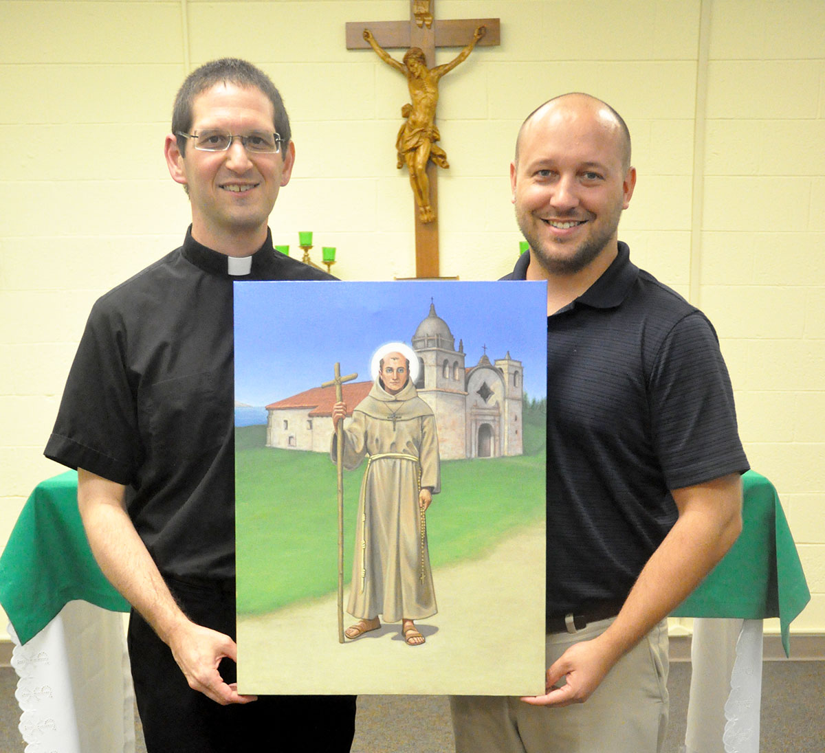 1200x1096 Painting By Young Adult Catholic Will Be Used To Promote Vocations - Catholic Cross Painting