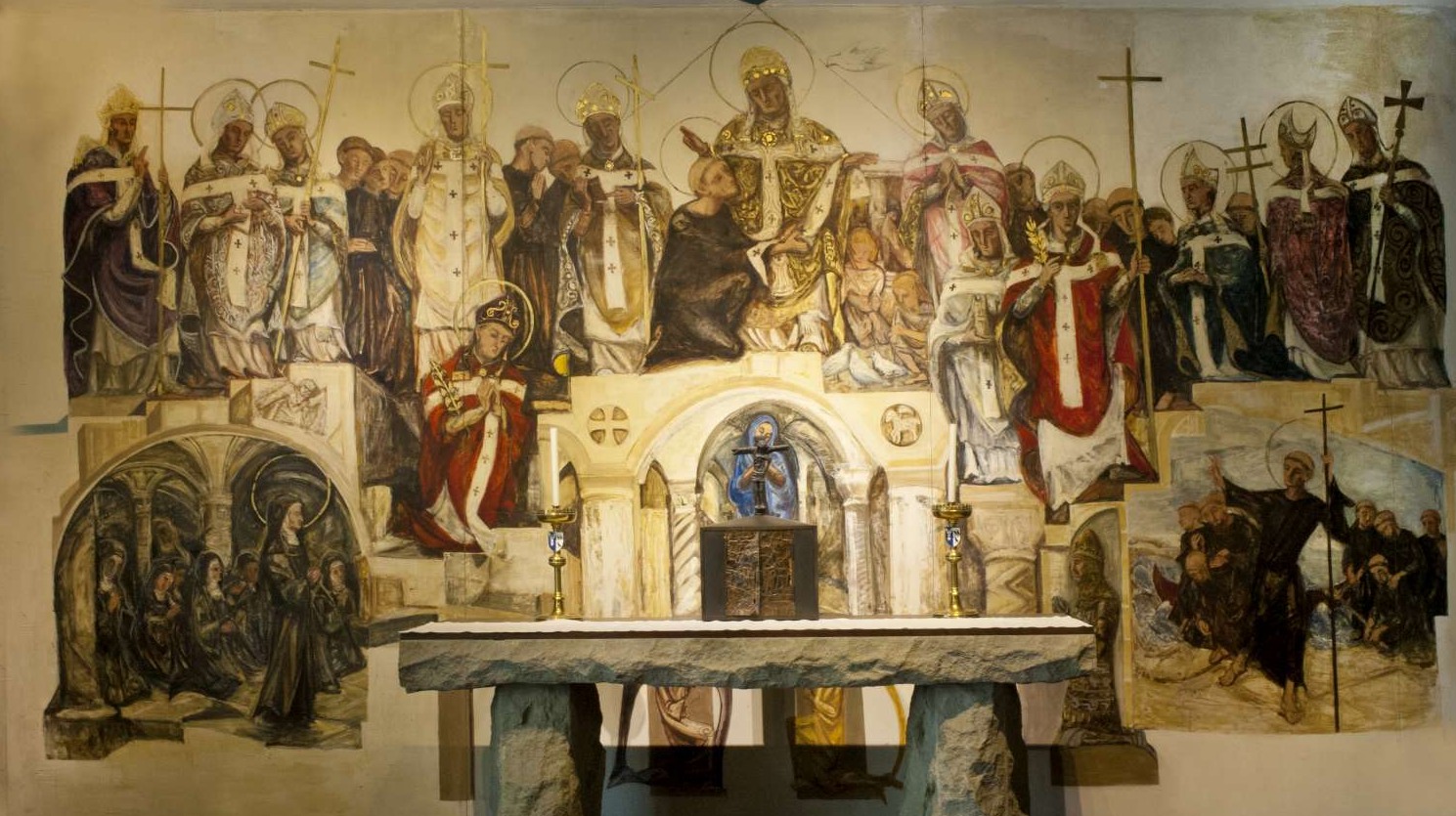 1489x835 History Of The Church St Thomas Of Canterbury Roman Catholic Church - Catholic Mass Painting