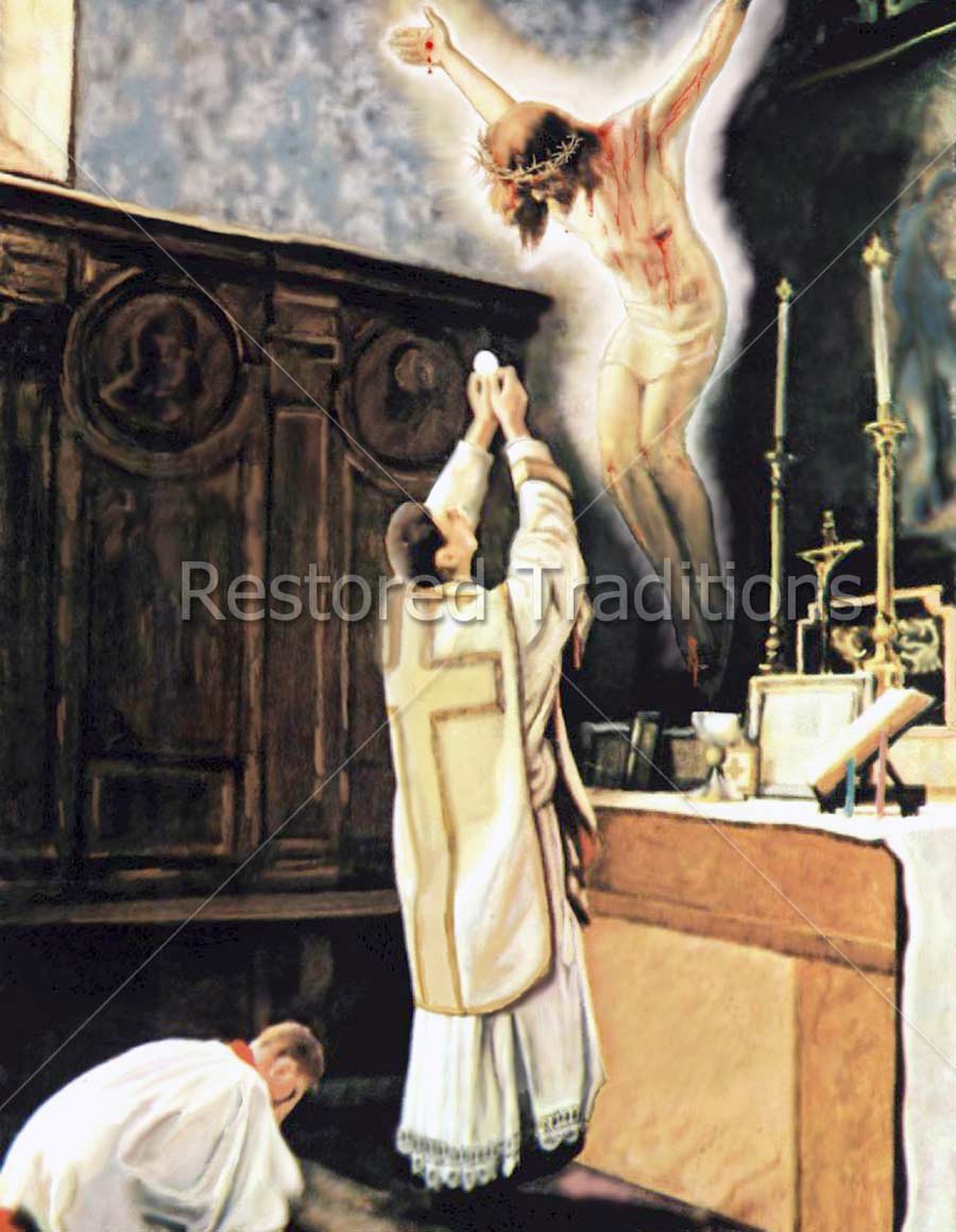 900x1159 Stock Art Consecration Of Host - Catholic Mass Painting