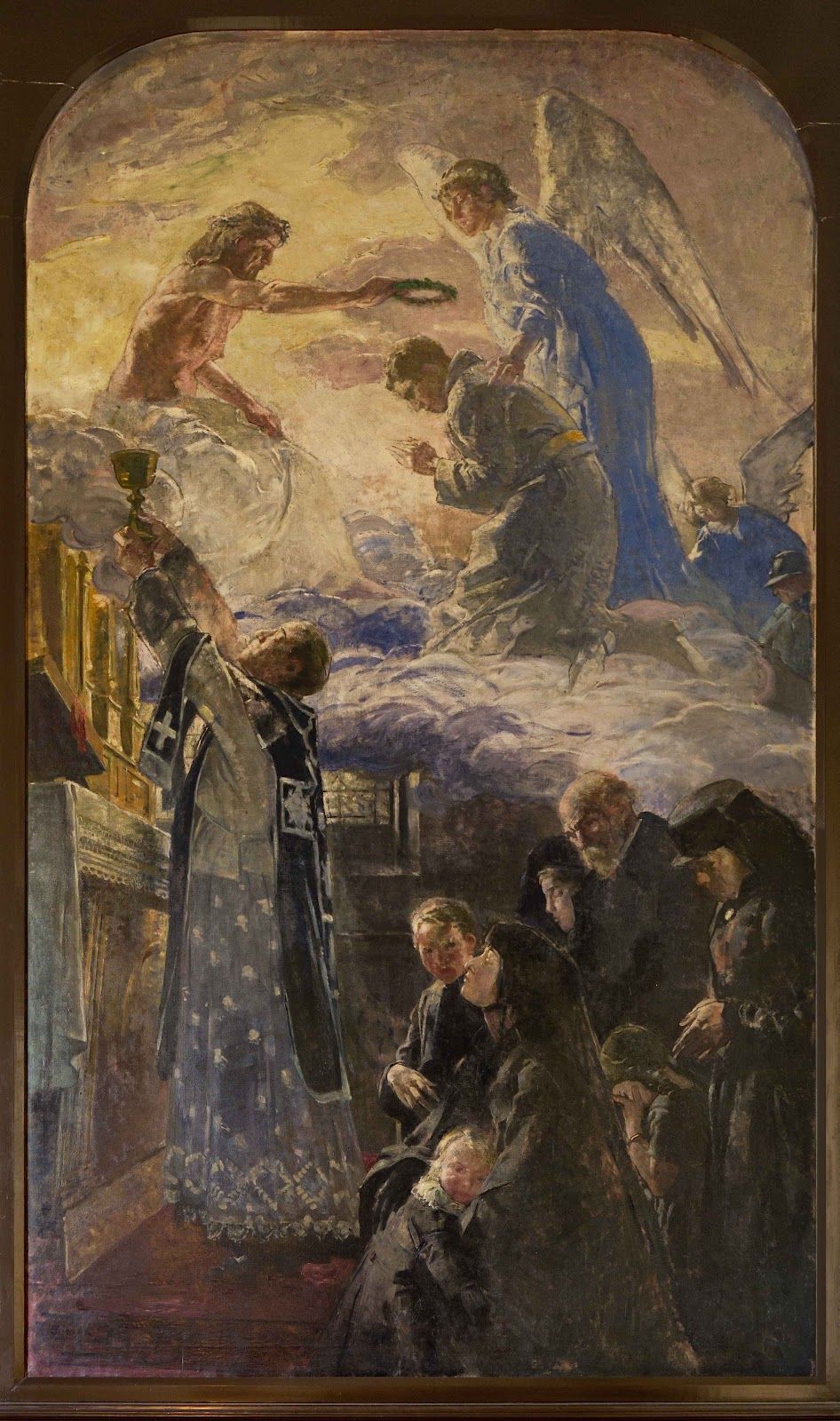 946x1600 By Grace Of God Mass Of The Dead Soldier - Catholic Mass Painting