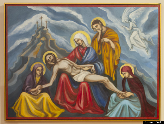 570x432 Sacred Catholic Art Exhibit Puts A Contemporary Spin On Ancient - Catholic Painting