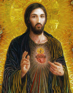 236x300 Sacred Heart Of Jesus Painting By Smith Catholic Art - Catholic Painting