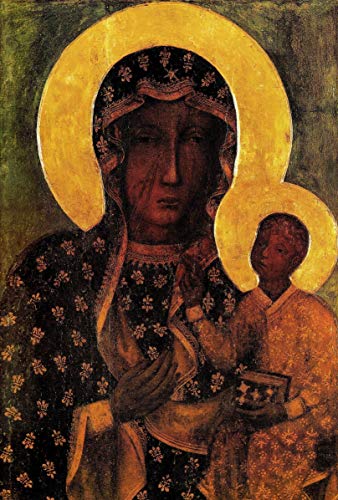 338x500 Black Madonna Poland Painting Our Lady Of Czestochowa - Catholic Painting