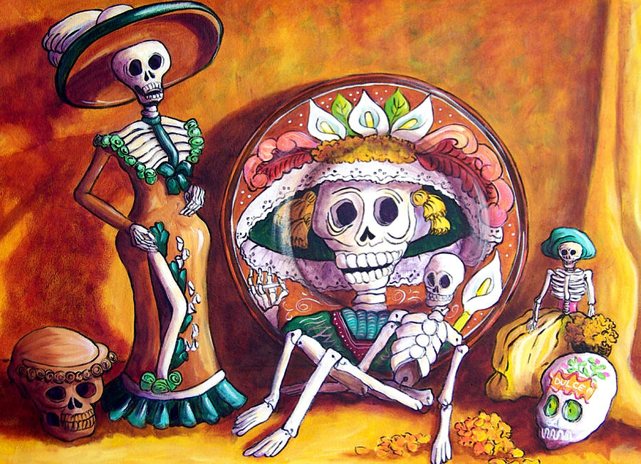 900x652 Catrina Still Life Painting By Candy Mayer - Catrina Painting