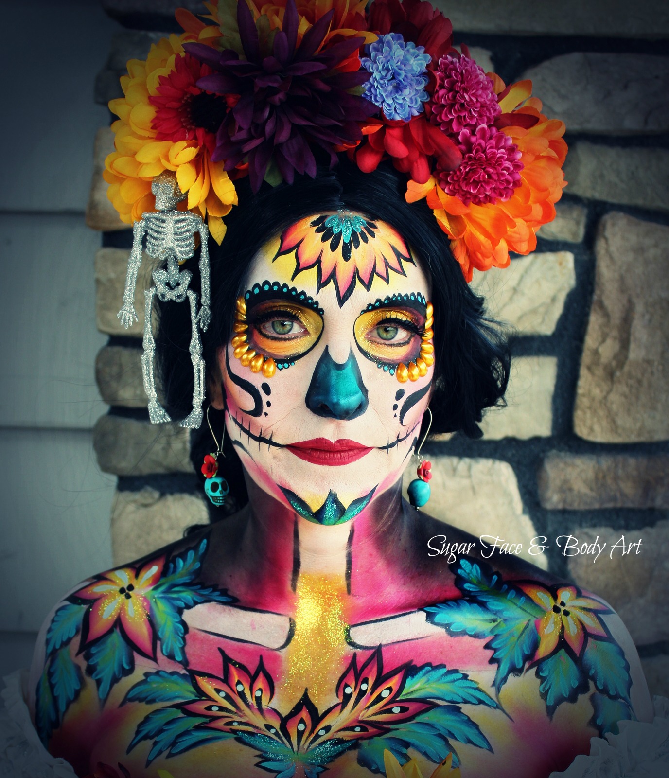 1376x1600 Fantasy Face And Body Painting - Catrina Painting
