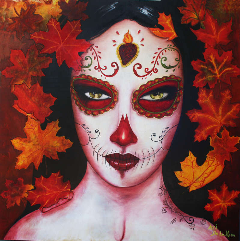 799x800 Red Maple Catrina - Catrina Painting