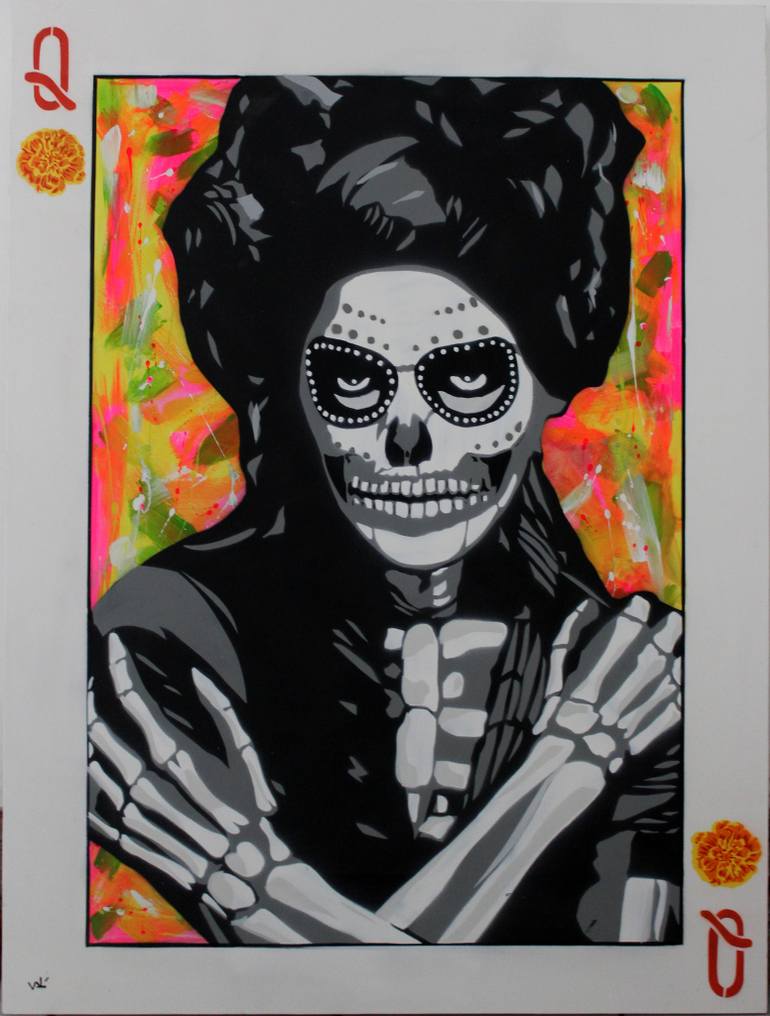 770x1016 Saatchi Art Queen Catrina Painting By Lenud - Catrina Painting