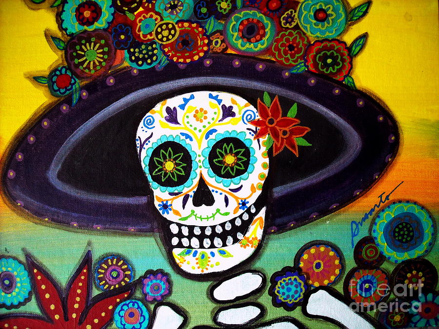900x675 Catrina Painting By Pristine Cartera Turkus - Catrina Painting