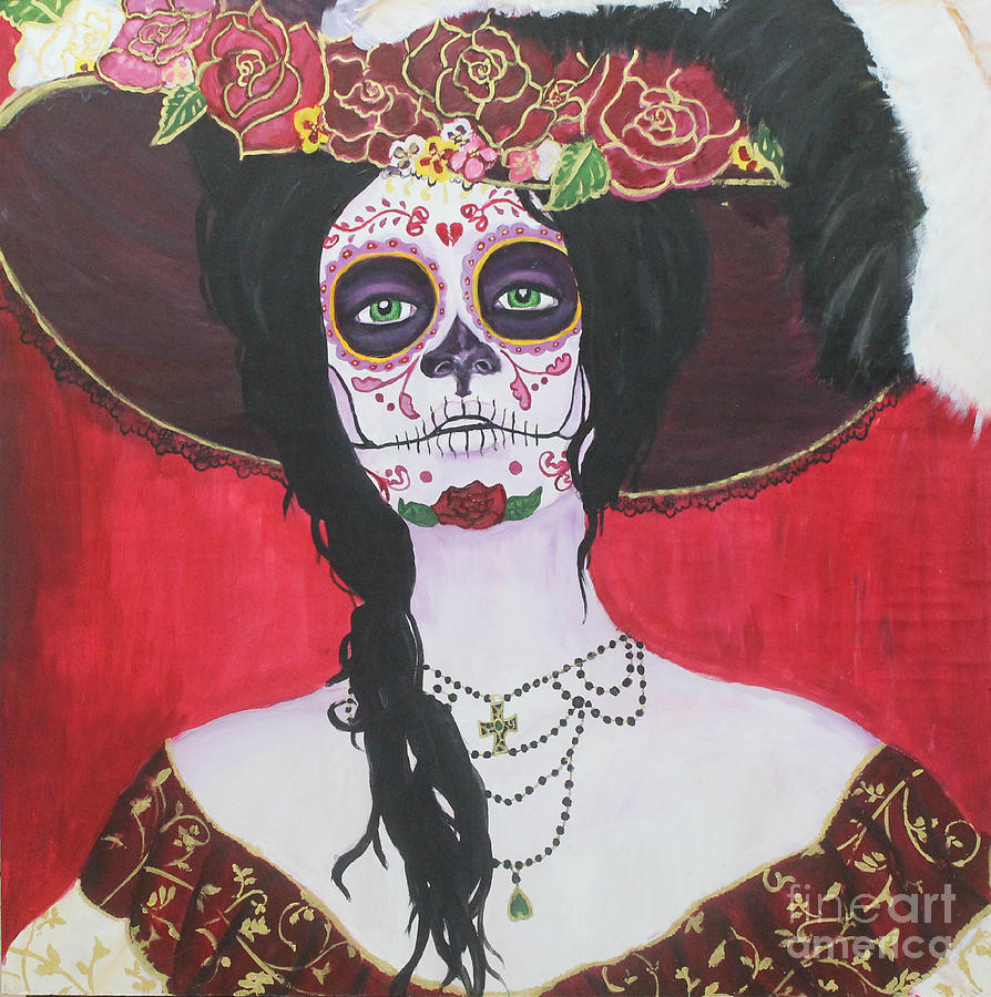 894x900 Catrina Painting By Sonia Orban Price - Catrina Painting