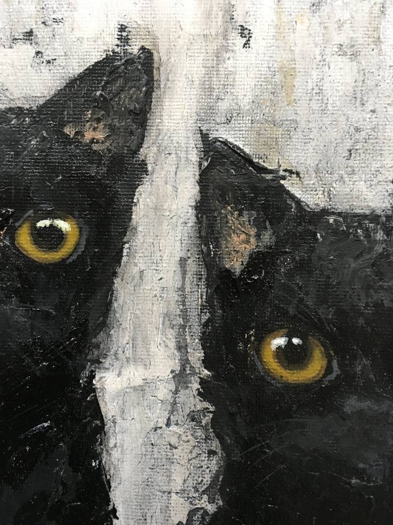 770x1027 Saatchi Art Black Cats Painting By Eva Fialka - Cats Painting Pictures