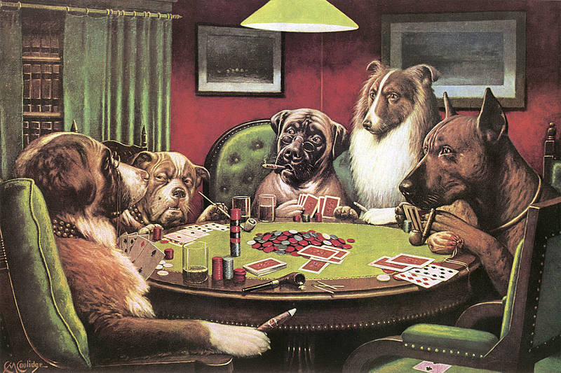 800x533 15 Things You Should Know About - Cats Playing Cards Painting