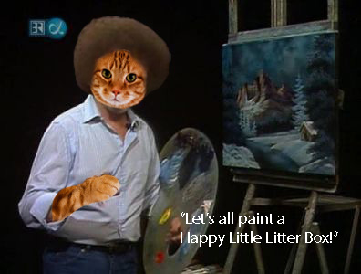 396x300 Famous Paintings Improved By Cats - Cats Playing Cards Painting