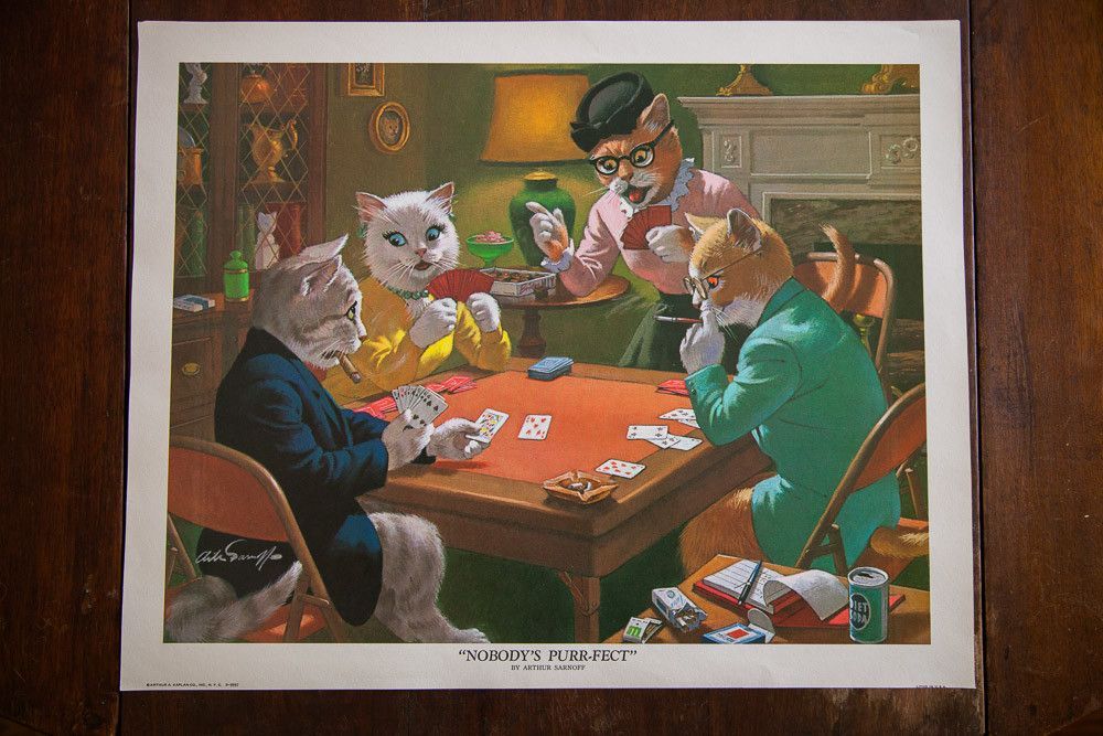 Cats Playing Poker Painting at Explore collection