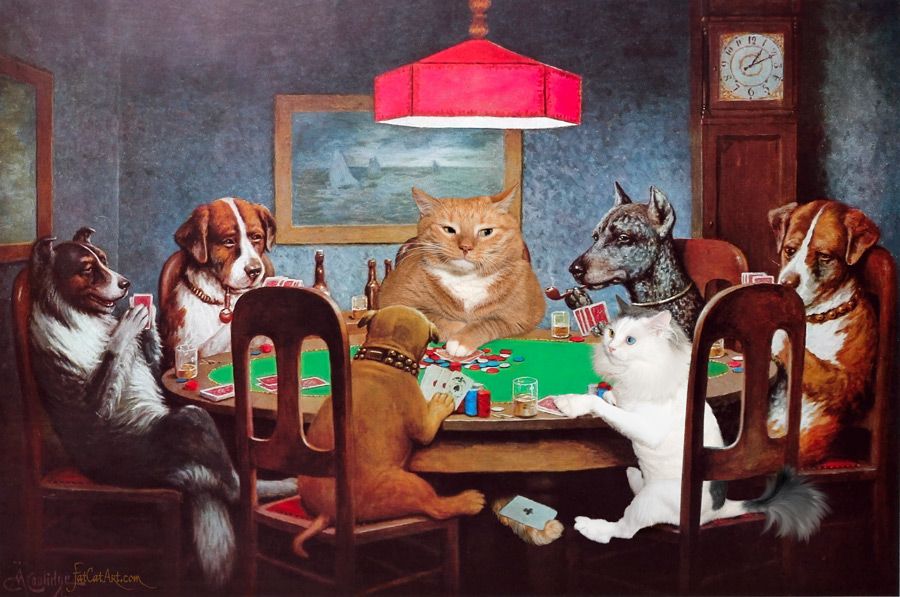 Cats Playing Poker Painting at PaintingValley.com | Explore collection ...