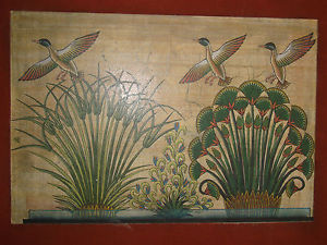 300x225 Mysterious Asian Painting On Panel Cat Tails Wild Ducks Ebay - Cattails Painting