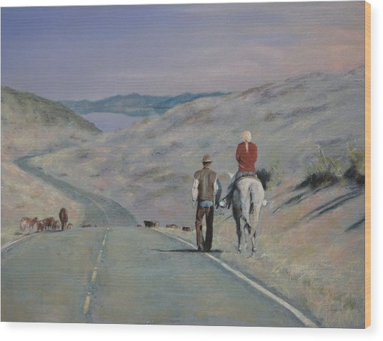 536x478 Cattle Drive Painting By Christopher Reid - Cattle Drive Painting