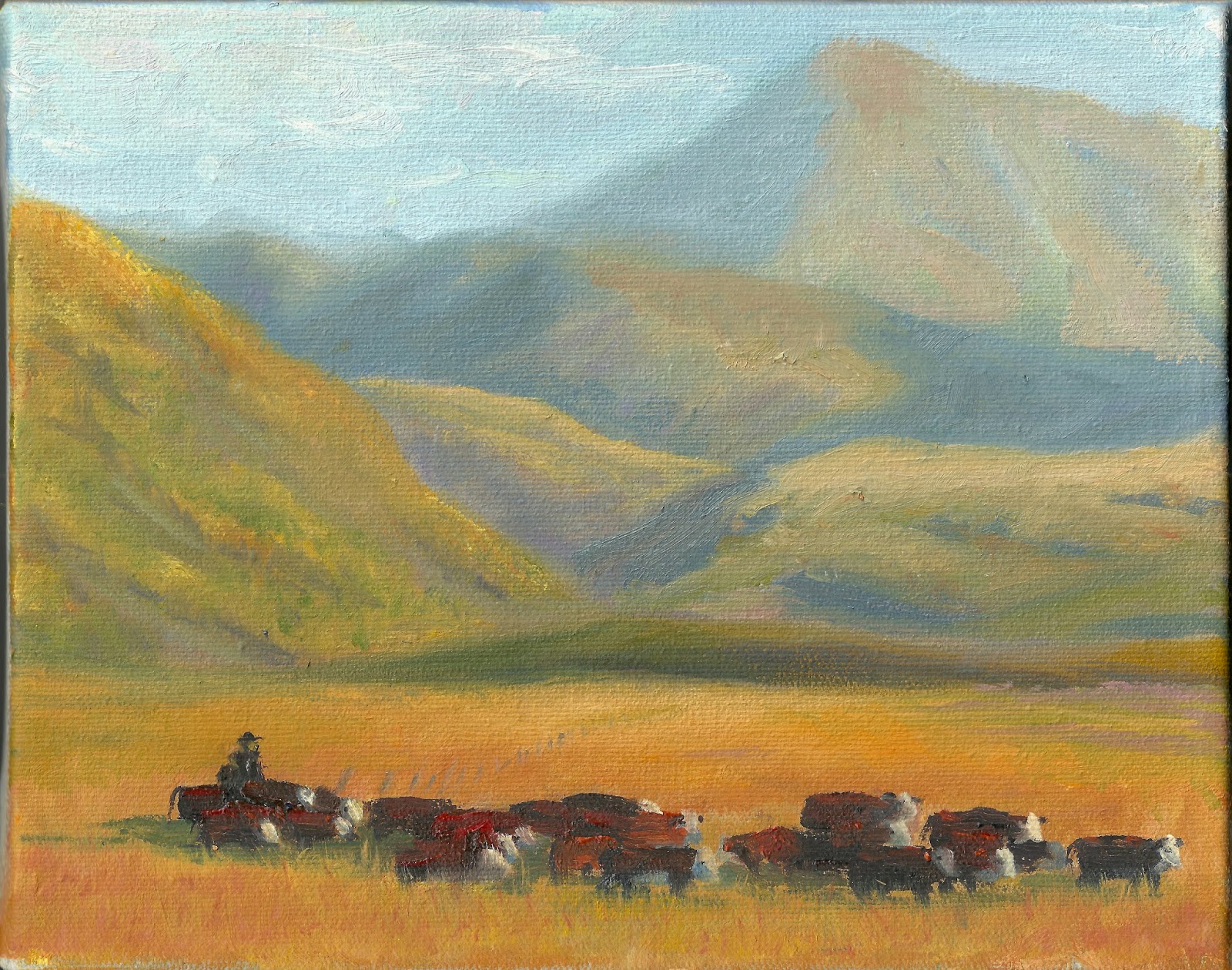 1600x1260 Art Amp Paintings By Peggy Yandell High Country Cattle Drive - Cattle Drive Painting