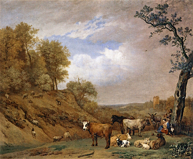 801x660 Herders With Cattle Painting Paulus Potter Oil Paintings - Cattle Painting