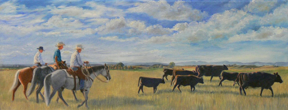 940x360 Western Art Amp Cattle Paintings For Sale In Iowa Horses By Mcgee - Cattle Painting