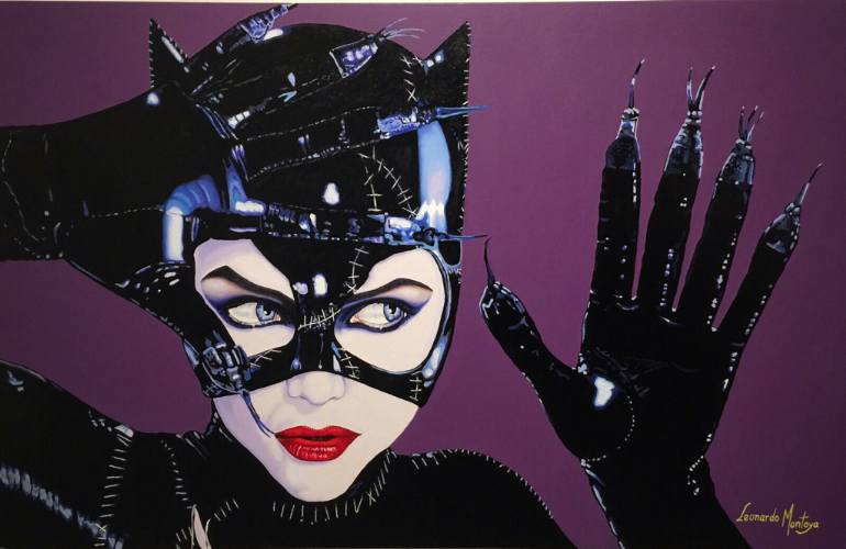 770x500 Saatchi Art Michelle Catwoman Painting By Leonardo Montoya - Catwoman Painting