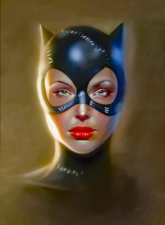 662x900 Catwoman Michelle Pfeiffer Painting In Hd Painting By Jovemini Art - Catwoman Painting