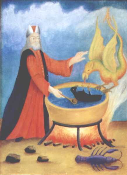 435x599 Adam Mclean Painting - Cauldron Painting