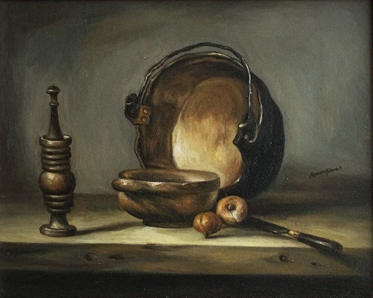762x609 Still Life Ii - Cauldron Painting