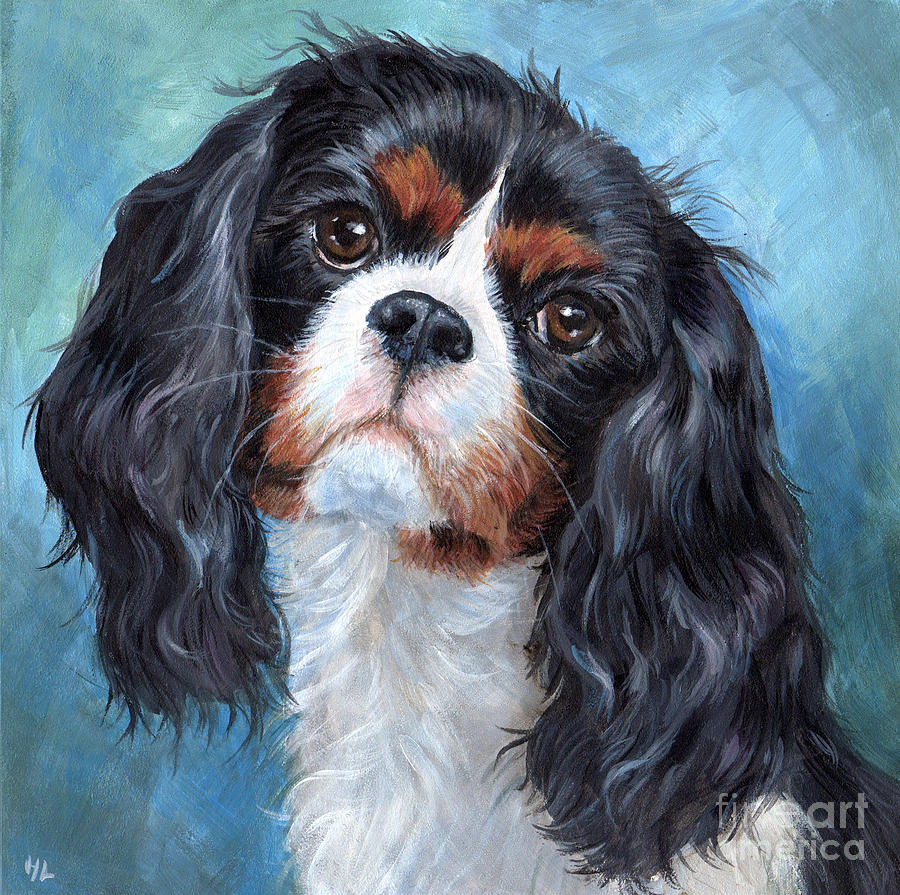900x895 Cavalier King Charles Spaniel Painting By Hope Lane - Cavalier King Charles Painting