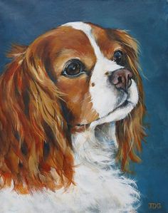 236x299 King Charles Cavalier Spaniel Dog Painting Animals - Cavalier King Charles Painting