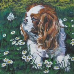 236x236 Original Oil Painting - Cavalier King Charles Painting