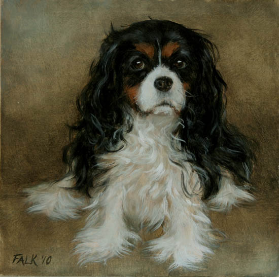 550x547 Cavalier King Charles Spaniel Madeline Falk Fine Art Paintings - Cavalier King Charles Painting