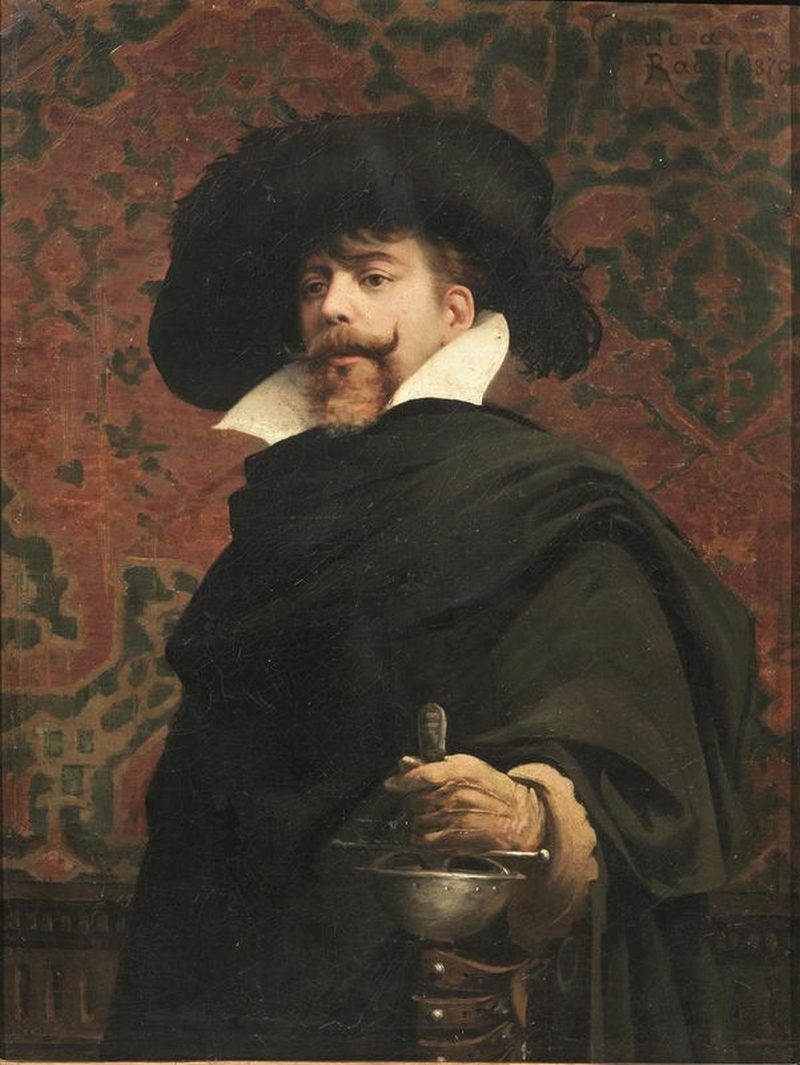 800x1065 Cavalier Painting Edoardo Gelli Oil Paintings - Cavalier Painting