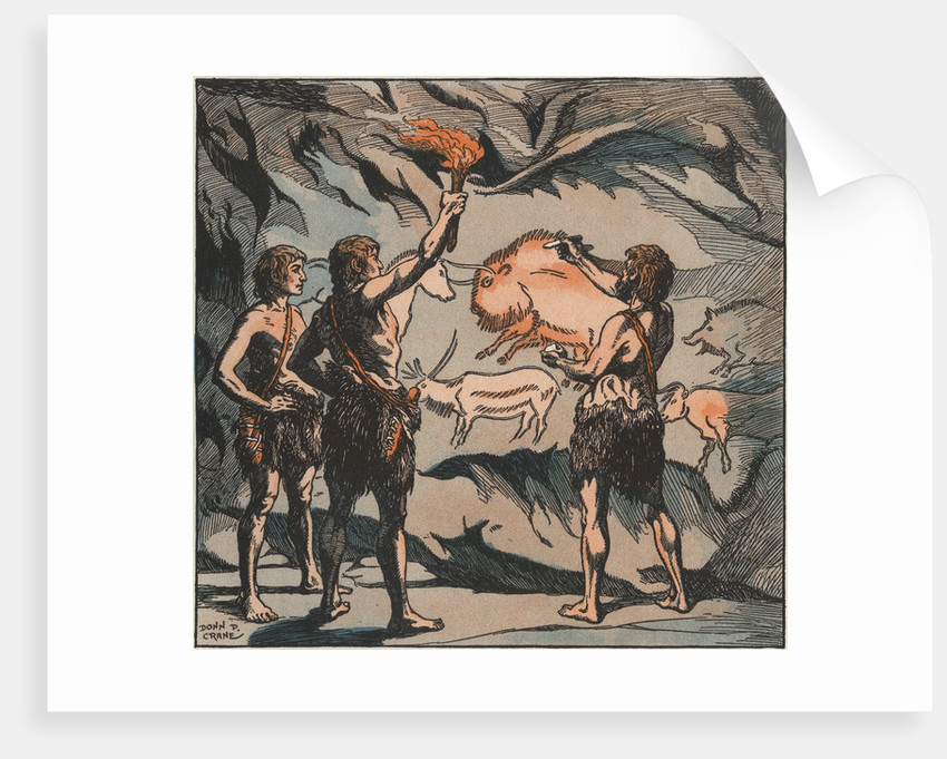 850x681 Prehistoric Men With Cave Paintings Posters Amp Prints By Corbis - Cave Painting Poster