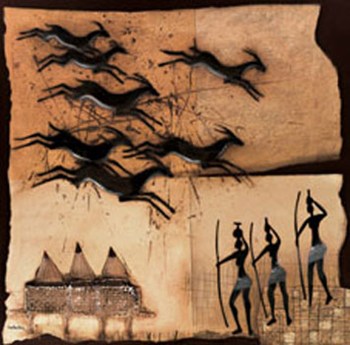 350x345 Cave Art Prints Gazelle Ii Fine Art Print Cave Painting Art Prints - Cave Painting Prints