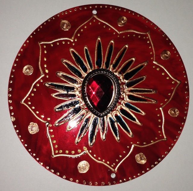 640x633 Mandala Hope. Handmade. Materials Used Recycled Cd - Cd Painting