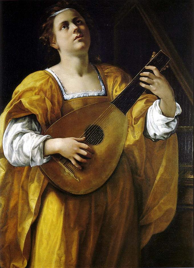 681x938 Saint Cecilia (Artemisia Gentileschi) - Cecilia Painting