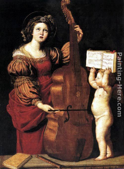 500x683 Domenichino St Cecilia Painting Anysize 50% Off - Cecilia Painting