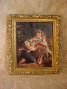 236x314 Vtg Italian Floral Bouquet Picture Seller Florasgarden Brass Oval - Cedar Creek Collection Painting