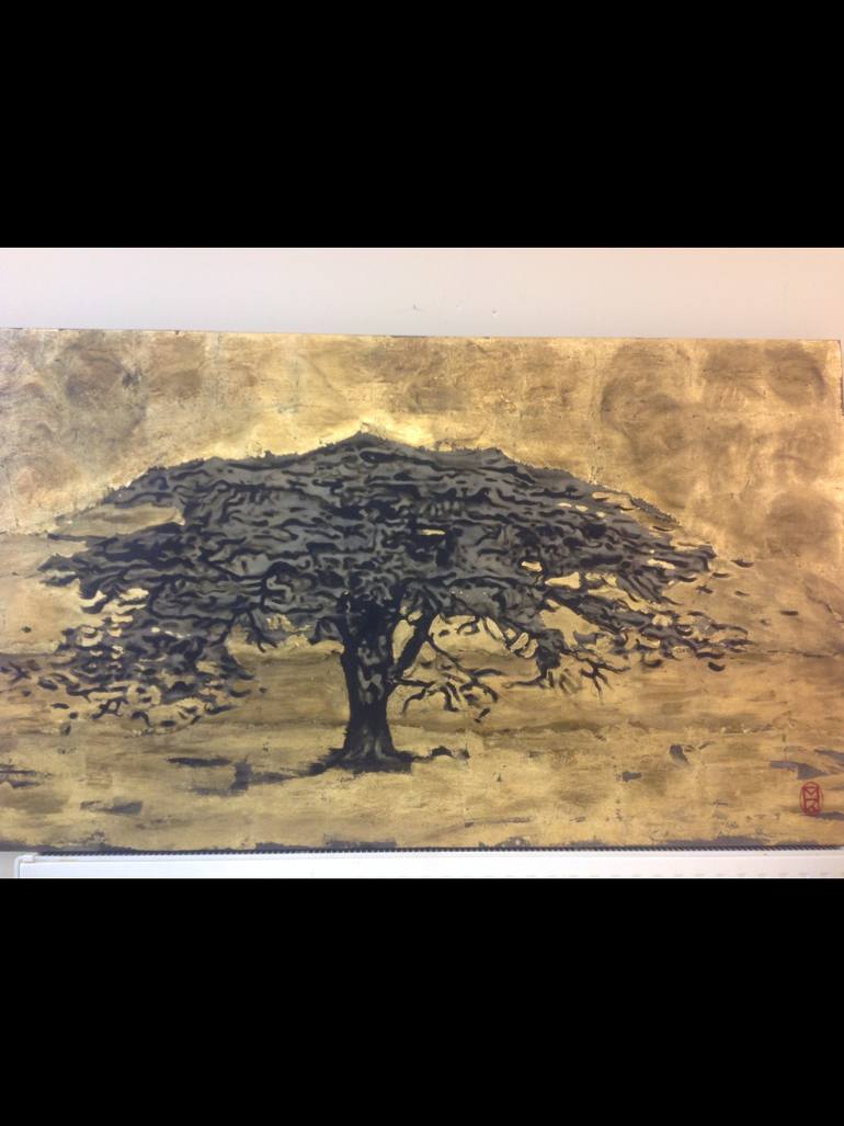 770x1027 Saatchi Art Cedar Tree Painting By Marianita Karakosta - Cedar Tree Painting