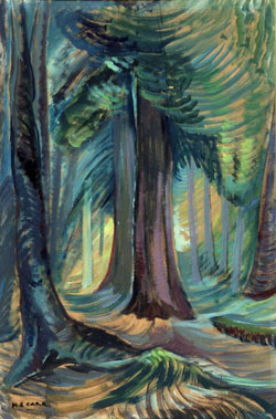 250x379 Vancouver Island Big Trees Big Tree Art Emily Carr - Cedar Tree Painting