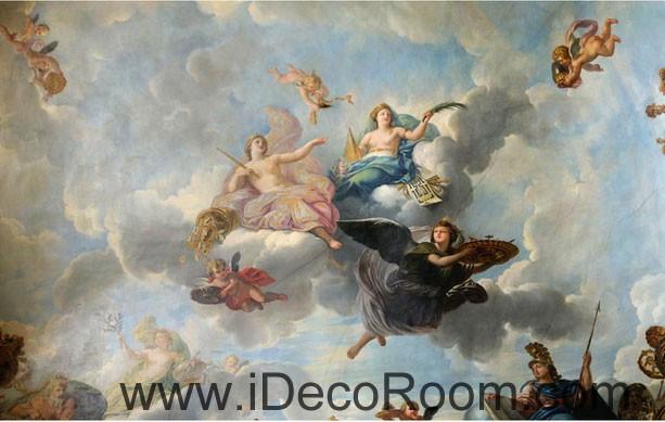 613x389 Classic Oil Painting Angel Clouds 00063 Ceiling Wall Mural Wall - Ceiling Art Painting