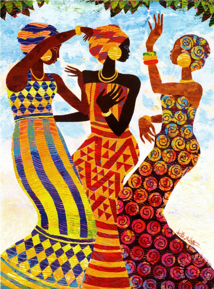 714x960 Keith Mallett Celebration Painting - Celebration Painting