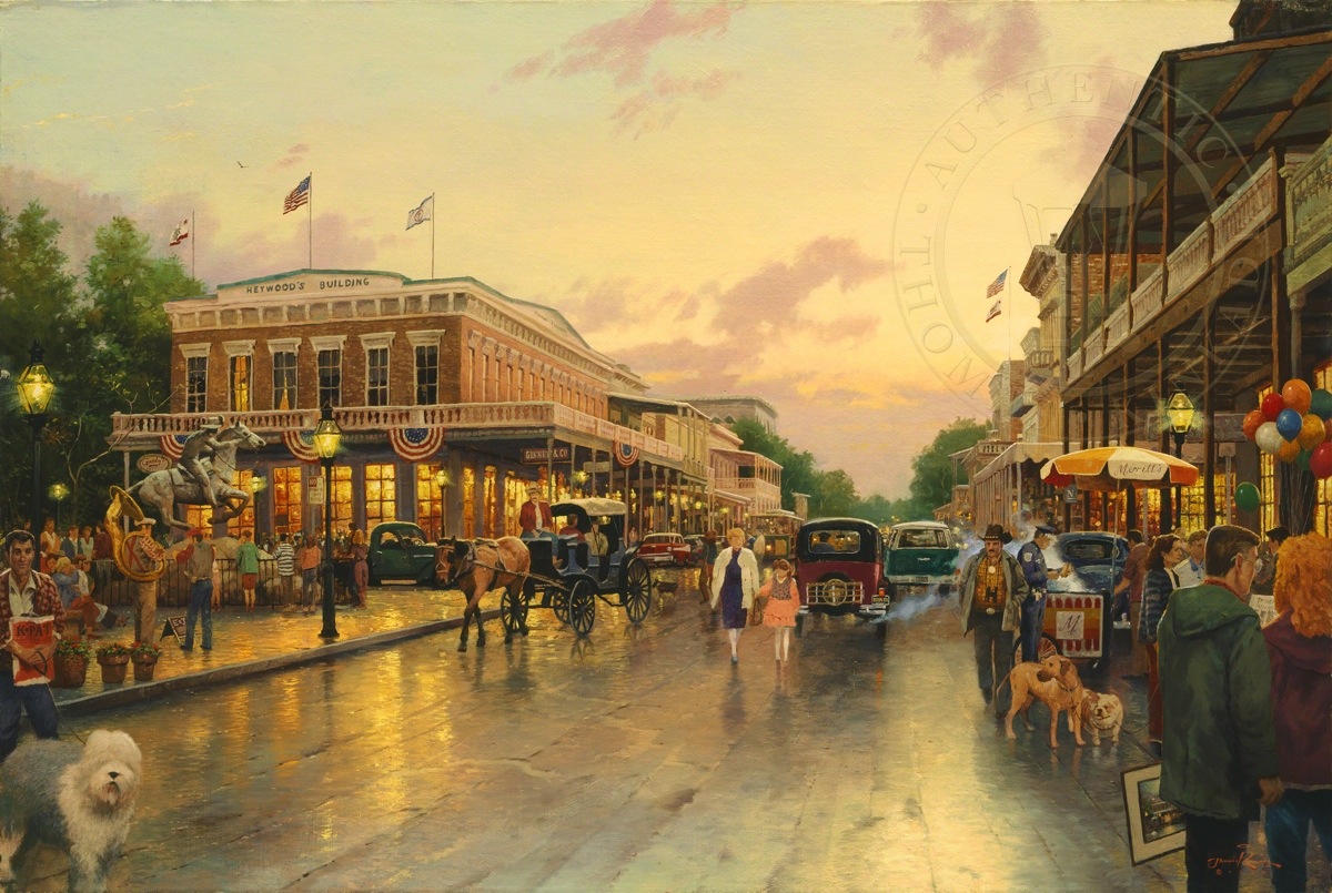 1200x805 Main Street Celebration Limited Edition Art The Thomas Kinkade - Celebration Painting