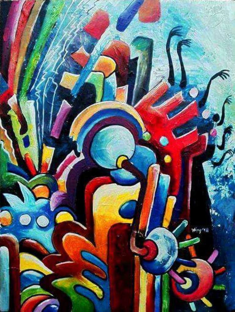 770x1020 Saatchi Art Celebration Painting By Ngendandumwe William - Celebration Painting