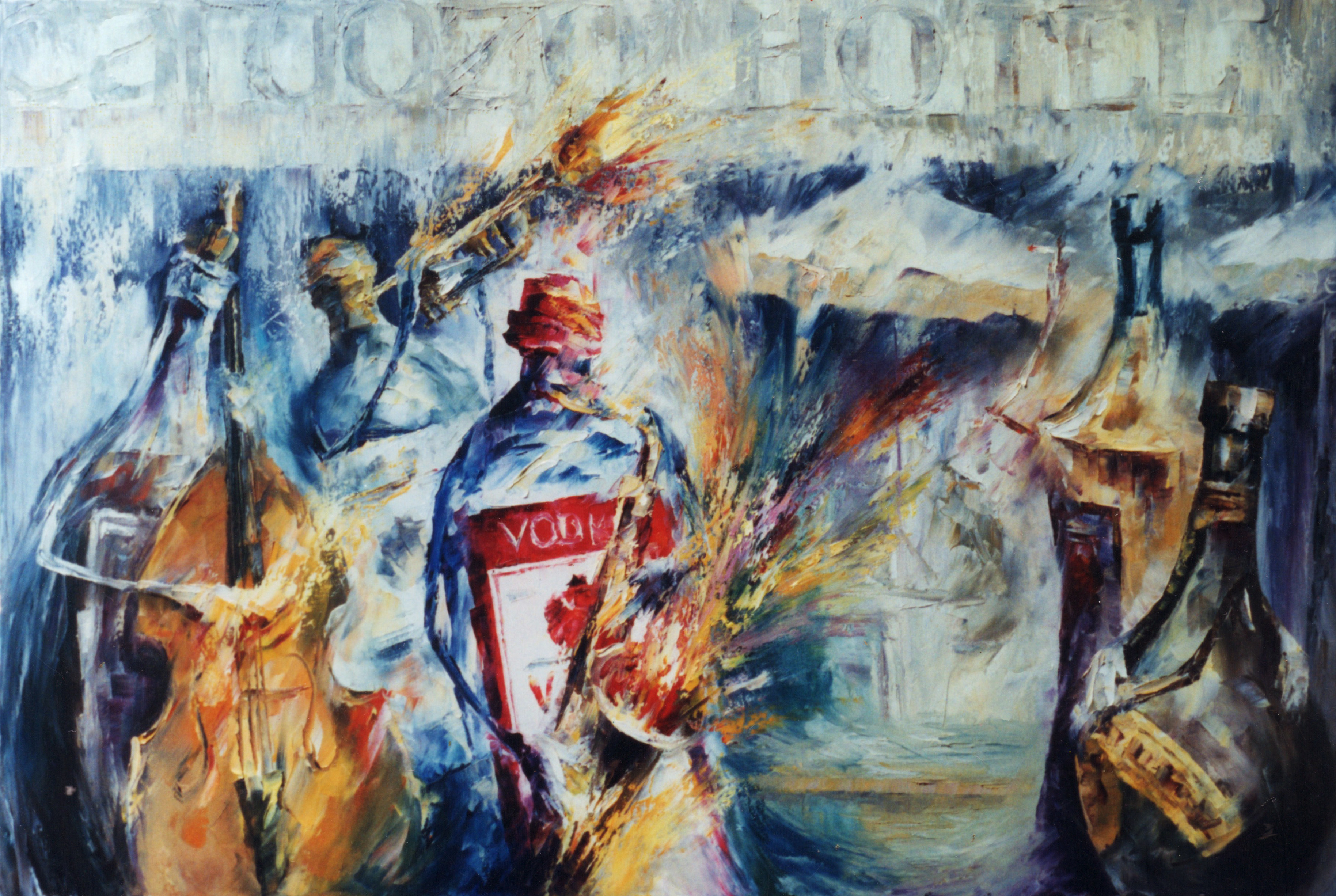 3656x2452 Celebration Of Joy Palette Knife Oil Painting On Canvas By Leonid - Celebration Painting