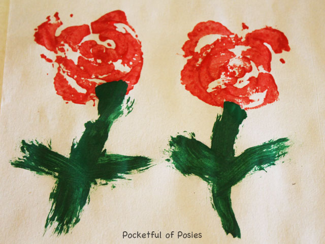 640x480 Flower Stamp From Celery - Celery Painting