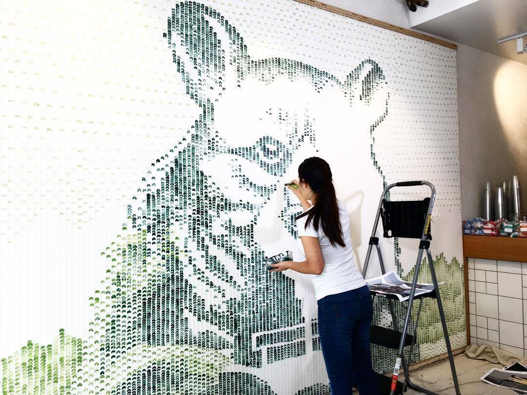 1080x810 Mural Painting With Celery Stick - Celery Painting