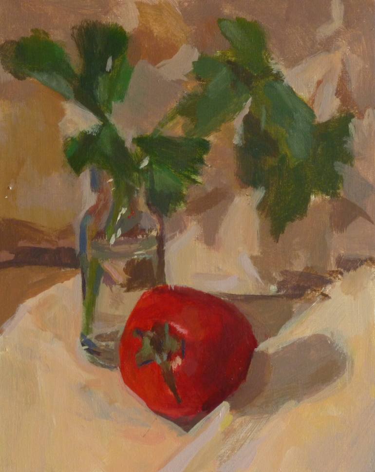 770x969 Saatchi Art Thai Celery And A Tomato Painting By Richard Weaver - Celery Painting
