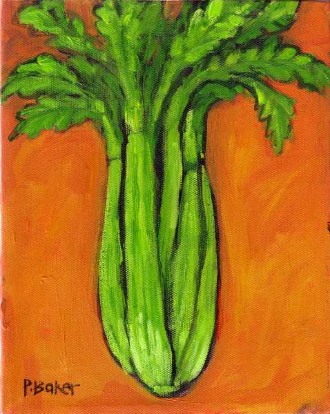 478x600 Fine Art By Patty Baker - Celery Painting