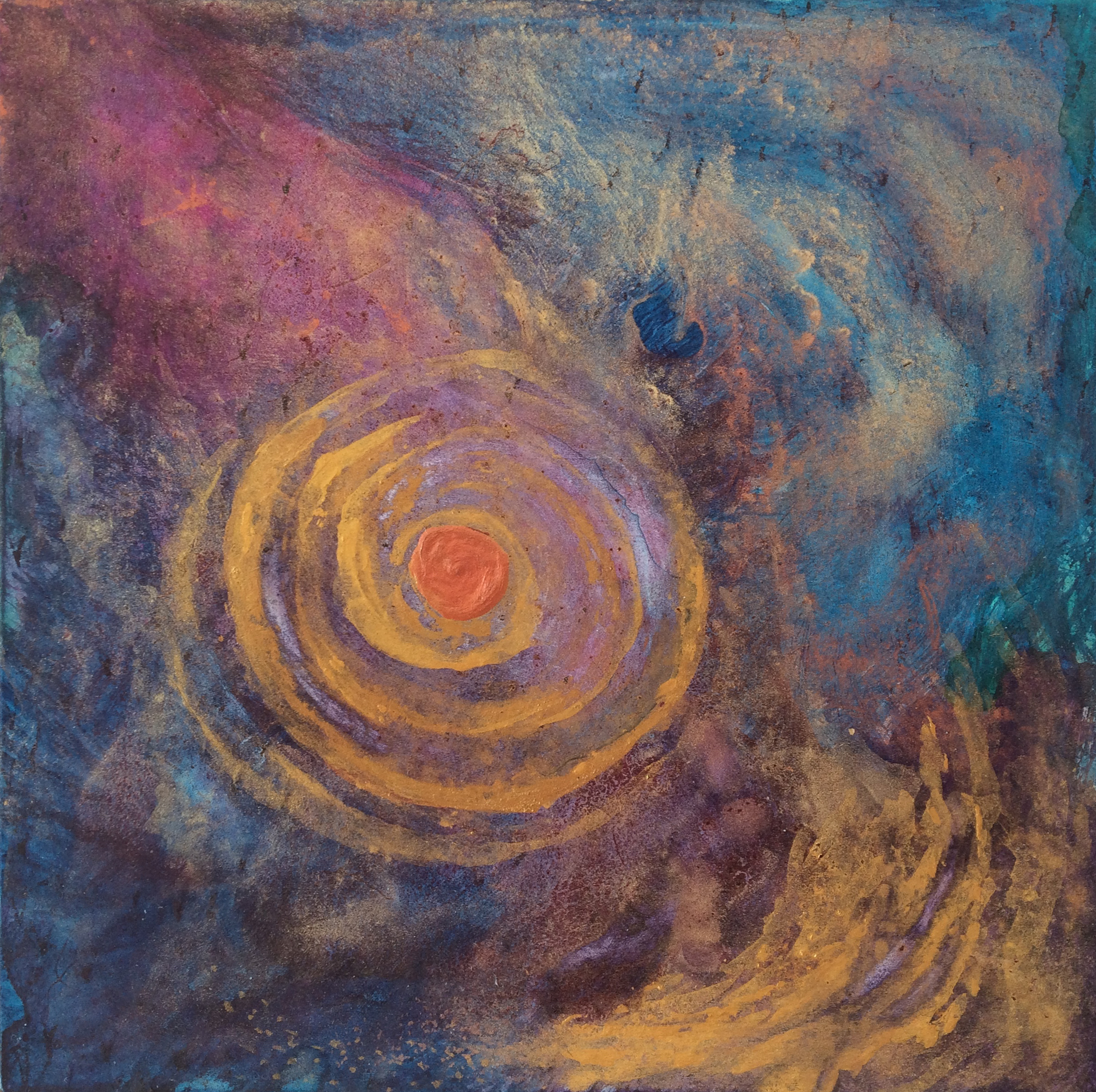 2376x2366 Celestial Painting Watercolors By Susan Medyn - Celestial Painting